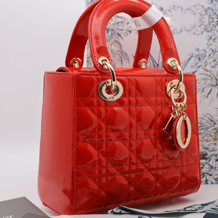 Christian Dior Lady Dior Medium Bag – Patent Cannage Leather