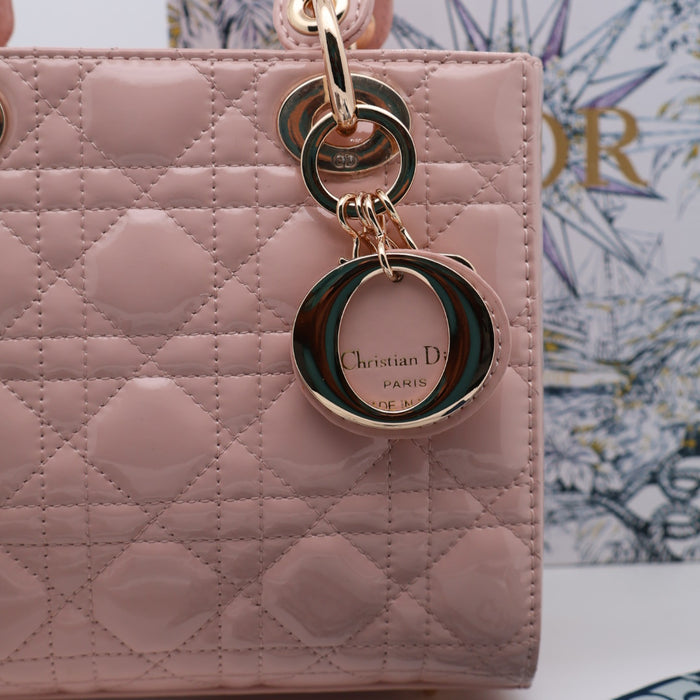 Christian Dior Lady Dior Medium Bag – Patent Cannage Leather