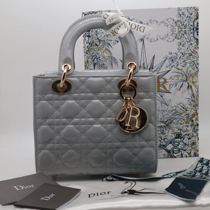 Christian Dior Lady Dior Medium Bag – Patent Cannage Leather