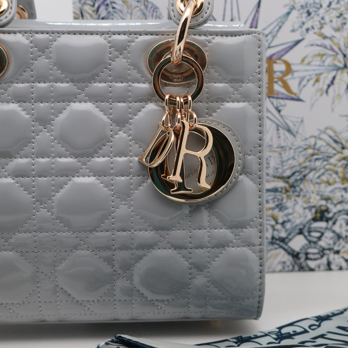 Christian Dior Lady Dior Medium Bag – Patent Cannage Leather