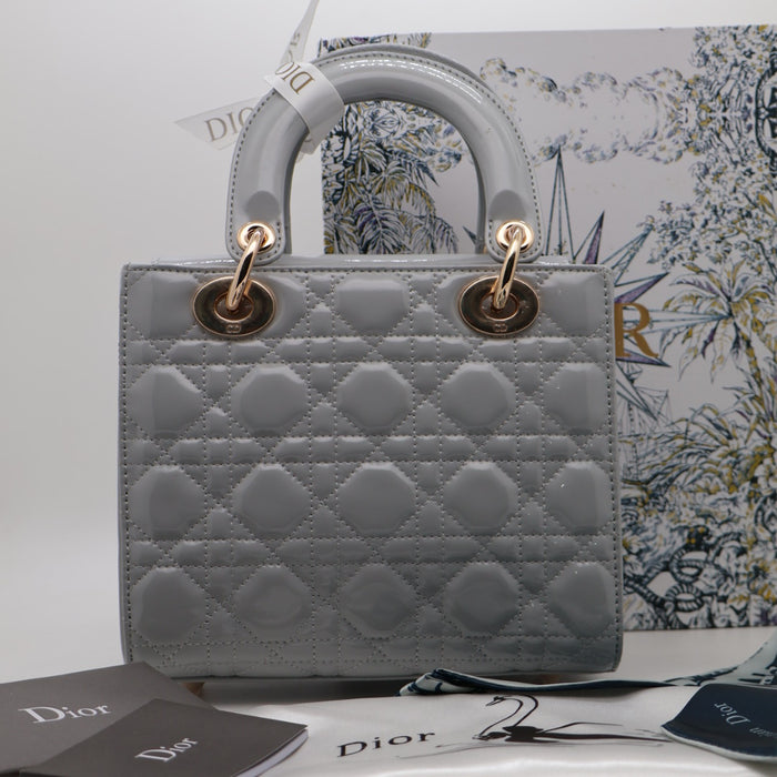 Christian Dior Lady Dior Medium Bag – Patent Cannage Leather