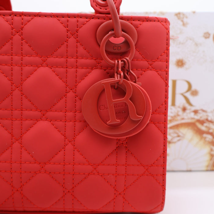 Christian Dior Lady Dior Small Bag – Matte Burgundy Cannage Calfskin