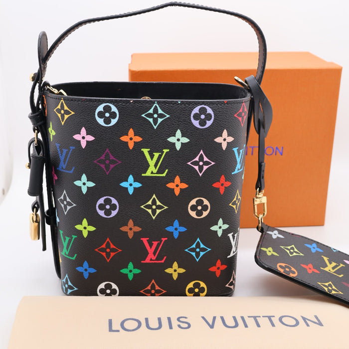 Louis Vuitton Multi-Color Monogram Bucket Bag – Black
