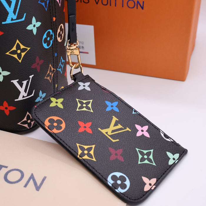 Louis Vuitton Multi-Color Monogram Bucket Bag – Black