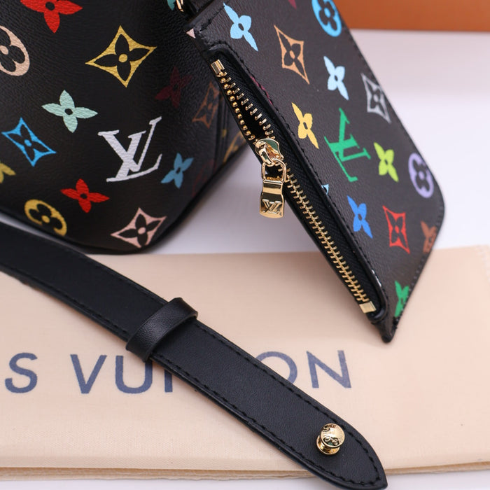 Louis Vuitton Multi-Color Monogram Bucket Bag – Black