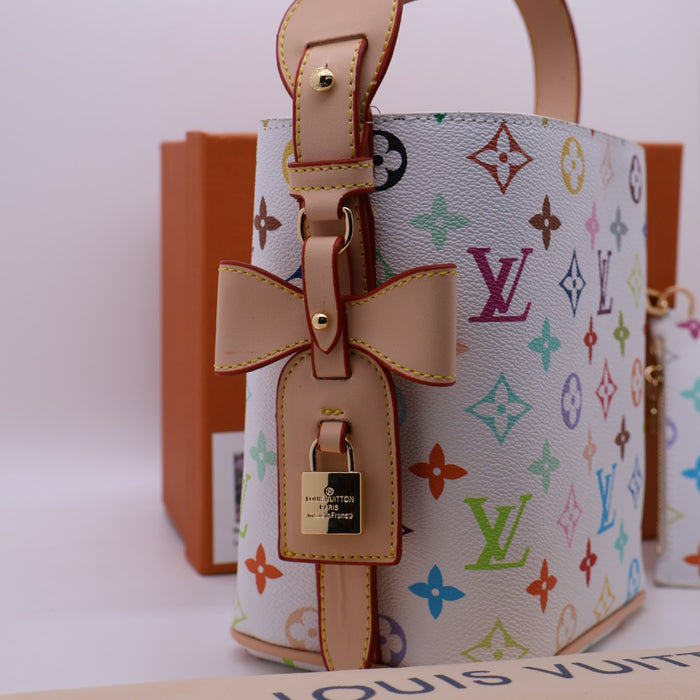Louis Vuitton Multi-Color Monogram Bucket Bag – Black