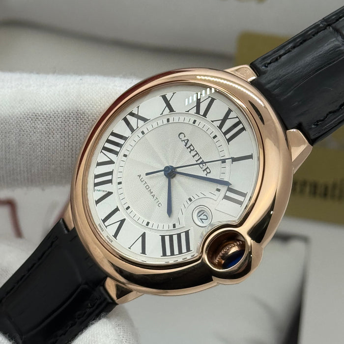 Cartier Classic Rose Gold Automatic Watch 42MM – White Dial – Classic Roman Design
