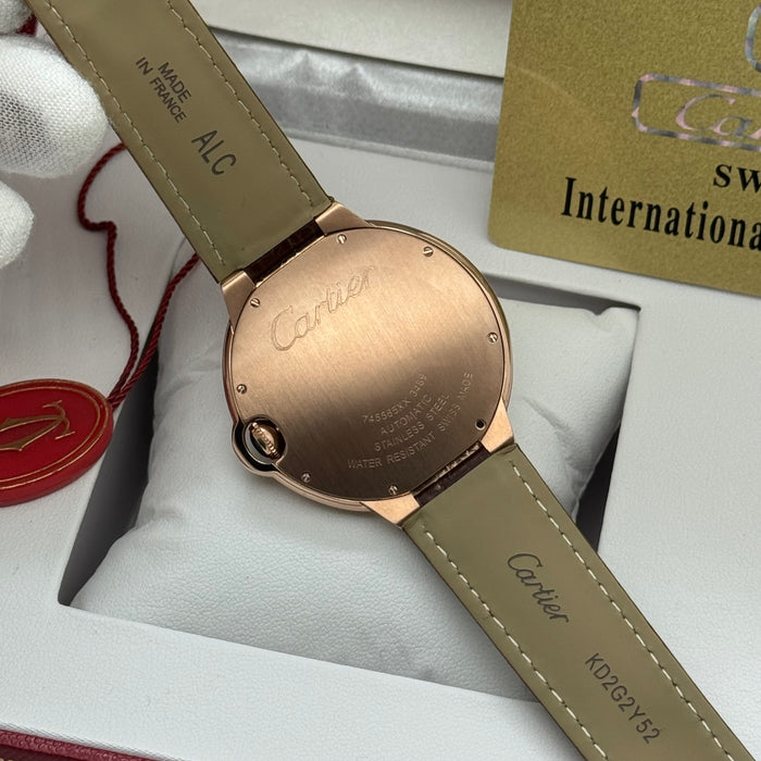 Cartier Classic Rose Gold Automatic Watch 42MM – White Dial – Classic Roman Design