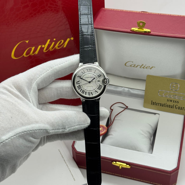 Cartier Classic Automatic Watch 42MM – Silver Case – White Dial – Roman Numerals