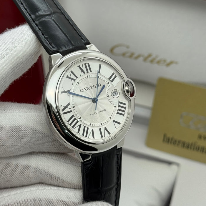 Cartier Classic Automatic Watch 42MM – Silver Case – White Dial – Roman Numerals