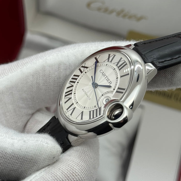 Cartier Classic Automatic Watch 42MM – Silver Case – White Dial – Roman Numerals