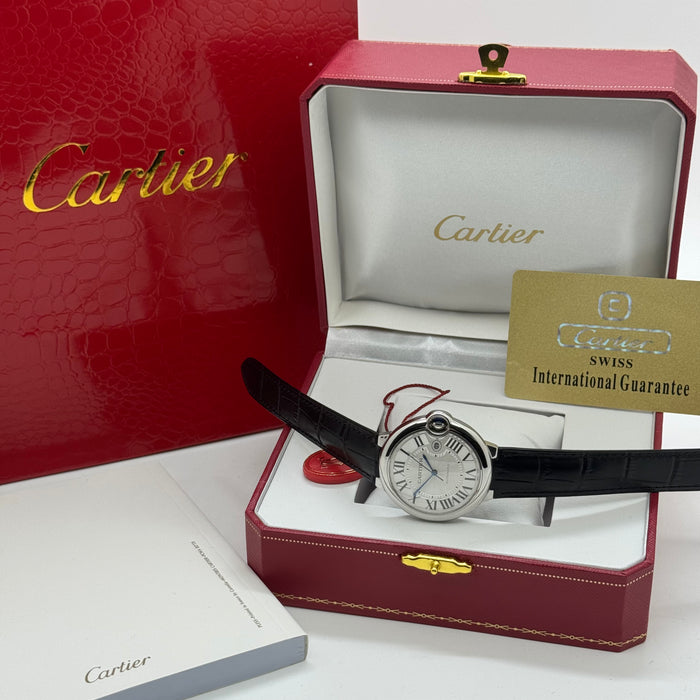 Cartier Classic Automatic Watch 42MM – Silver Case – White Dial – Roman Numerals