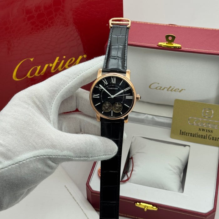 Cartier Classic Automatic Dual Balance Watch – Rose Gold Case 42MM
