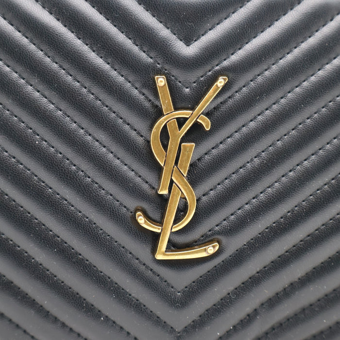 Saint Laurent Lou Camera Bag in Red Chevron Leather with Gold Hardware