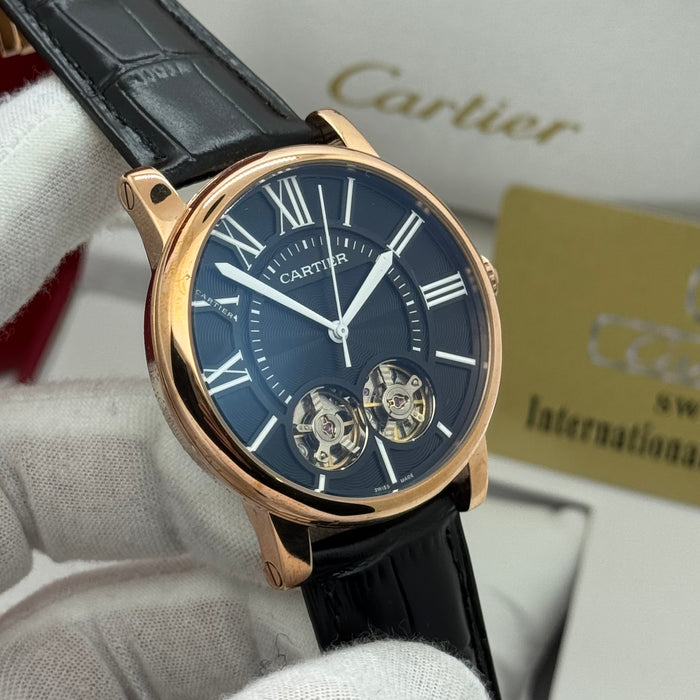 Cartier Classic Automatic Dual Balance Watch – Rose Gold Case 42MM