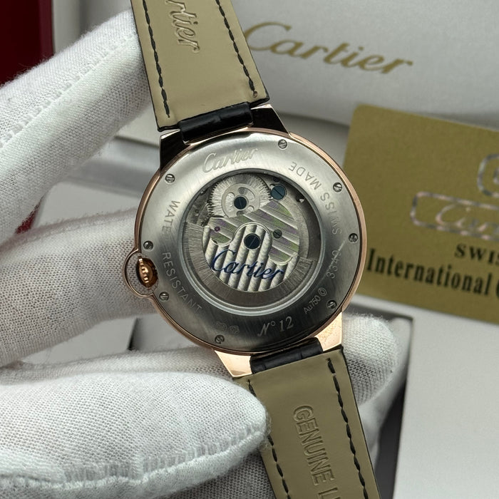 Cartier Skeleton Tourbillon Automatic Watch with Moonphase 42MM