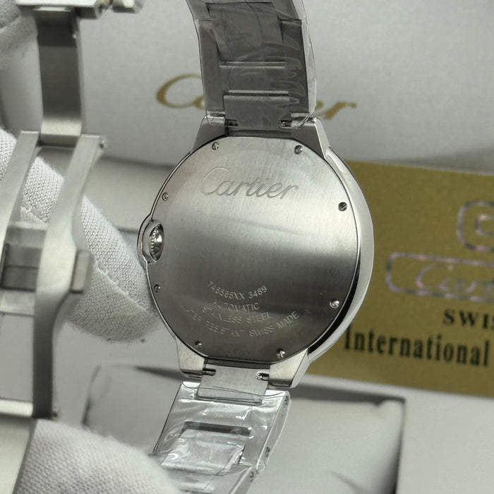 Cartier Automatic Classic Date Watch – Stainless Steel Case & Bracelet, Blue Dial