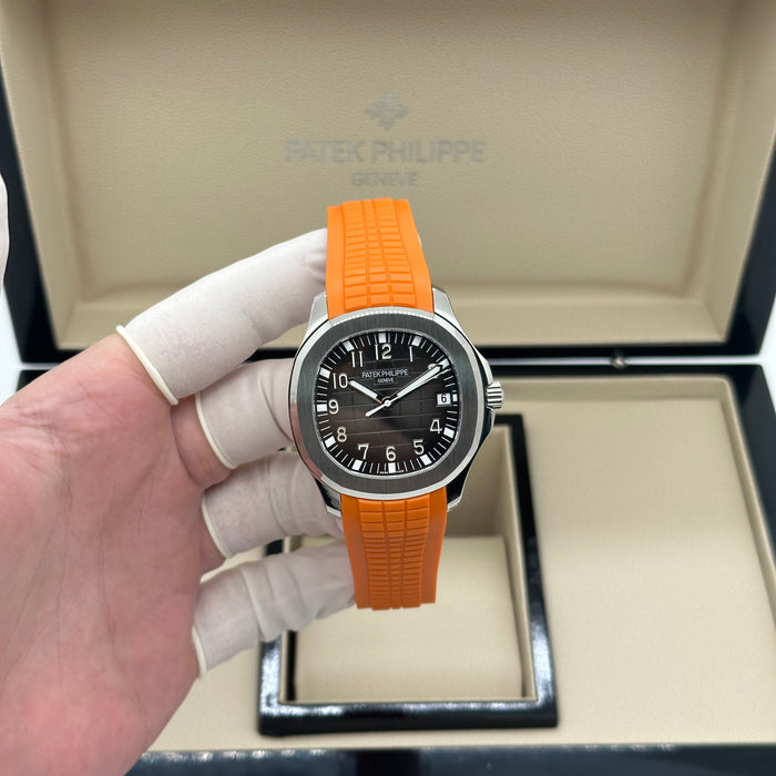 Patek Philippe Aquanaut 5167A Swiss Super Clone – Orange Rubber Strap