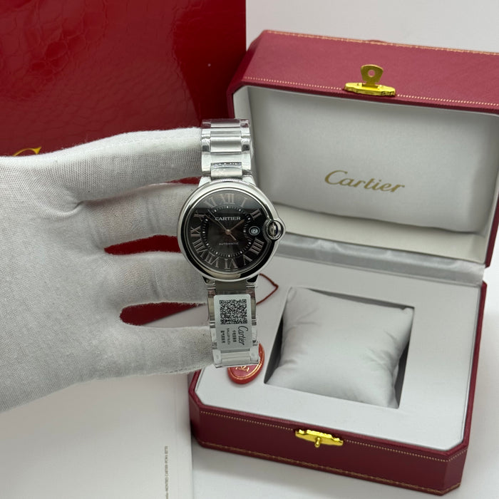 Cartier Automatic Classic Date Watch – Stainless Steel Case & Bracelet, Black Dial