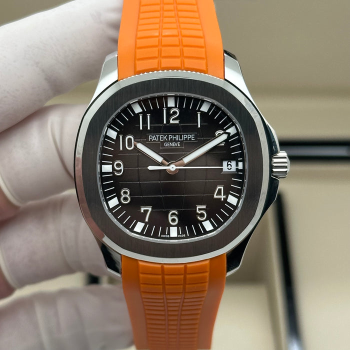 Patek Philippe Aquanaut 5167A Swiss Super Clone – Orange Rubber Strap