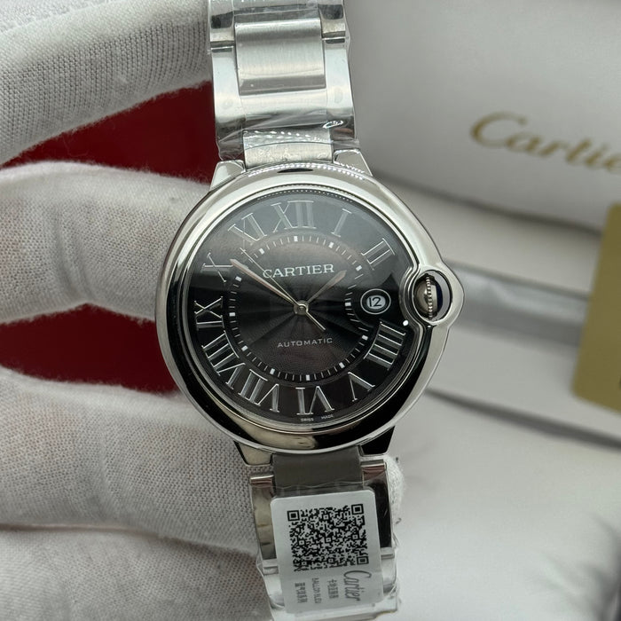Cartier Automatic Classic Date Watch – Stainless Steel Case & Bracelet, Black Dial