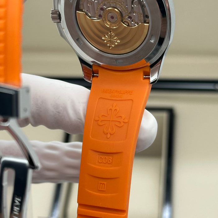 Patek Philippe Aquanaut 5167A Swiss Super Clone – Orange Rubber Strap