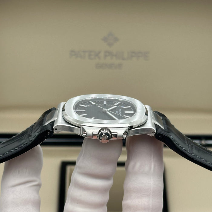 Patek Philippe Nautilus 5711 Swiss Super Clone – Black Leather Strap | Automatic Movement