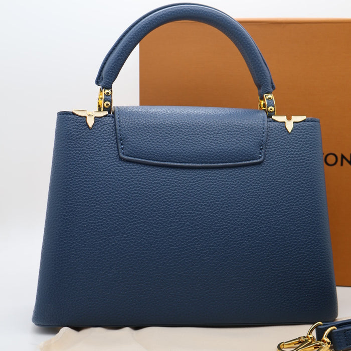 Louis Vuitton Capucines BB Bag – Grained Leather with Gold Hardware