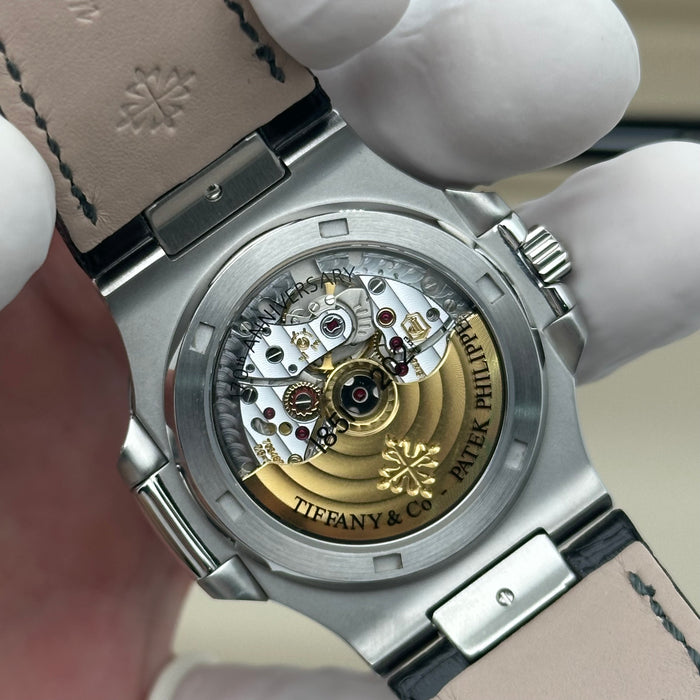 Patek Philippe Nautilus Tiffany Blue Swiss Super Clone – Black Leather Strap | Automatic Movement