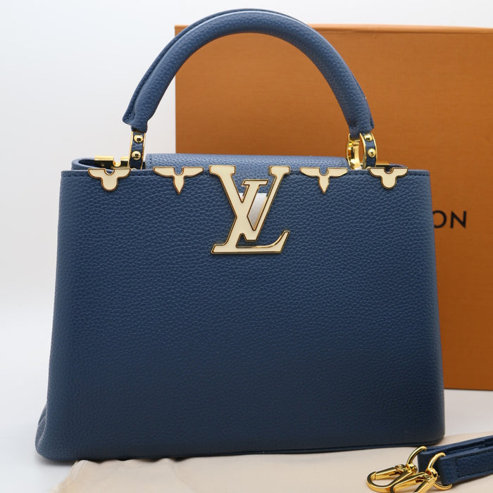 Louis Vuitton Capucines BB Bag – Grained Leather with Gold Hardware