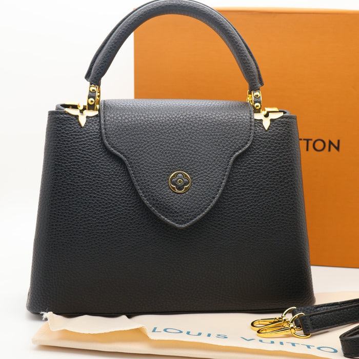 Louis Vuitton Capucines BB Bag – Grained Leather with Gold Hardware
