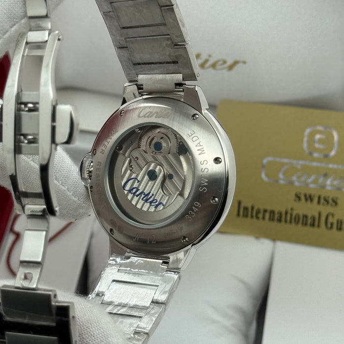 Cartier Skeleton Moonphase Automatic Watch – Stainless Steel Bracelet