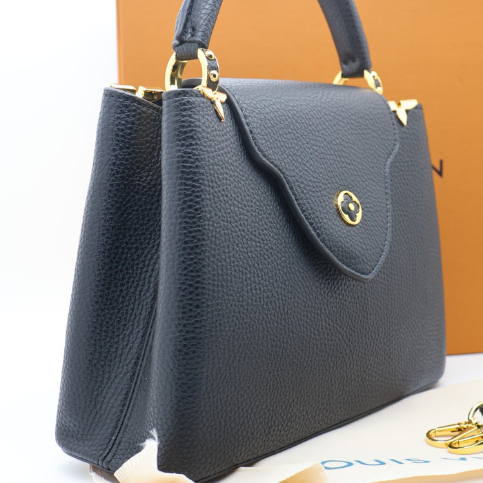 Louis Vuitton Capucines BB Bag – Grained Leather with Gold Hardware