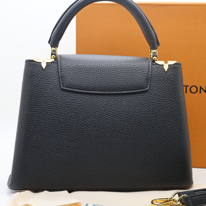 Louis Vuitton Capucines BB Bag – Grained Leather with Gold Hardware