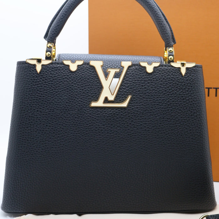 Louis Vuitton Capucines BB Bag – Grained Leather with Gold Hardware