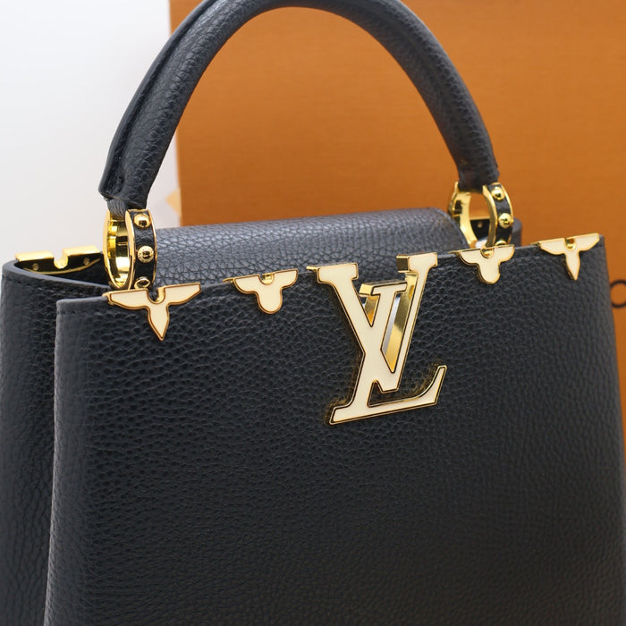 Louis Vuitton Capucines BB Bag – Grained Leather with Gold Hardware