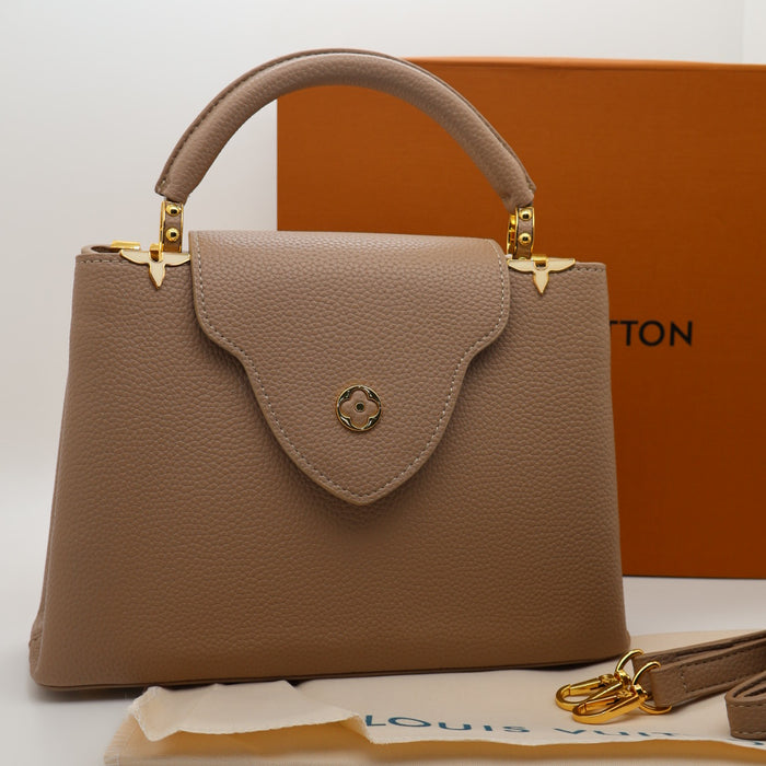 Louis Vuitton Capucines BB Bag – Grained Leather with Gold Hardware