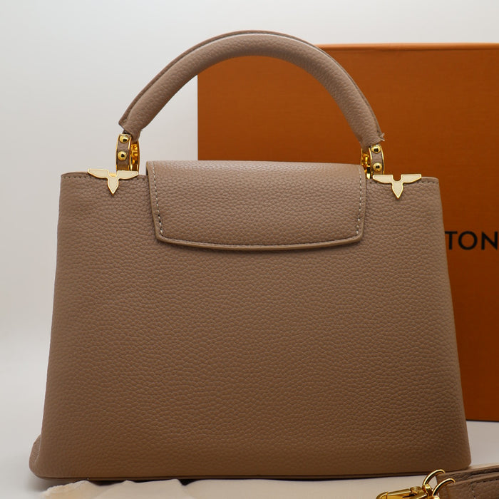 Louis Vuitton Capucines BB Bag – Grained Leather with Gold Hardware