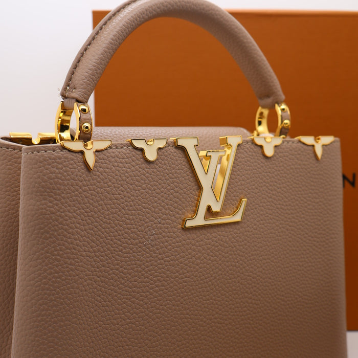Louis Vuitton Capucines BB Bag – Grained Leather with Gold Hardware
