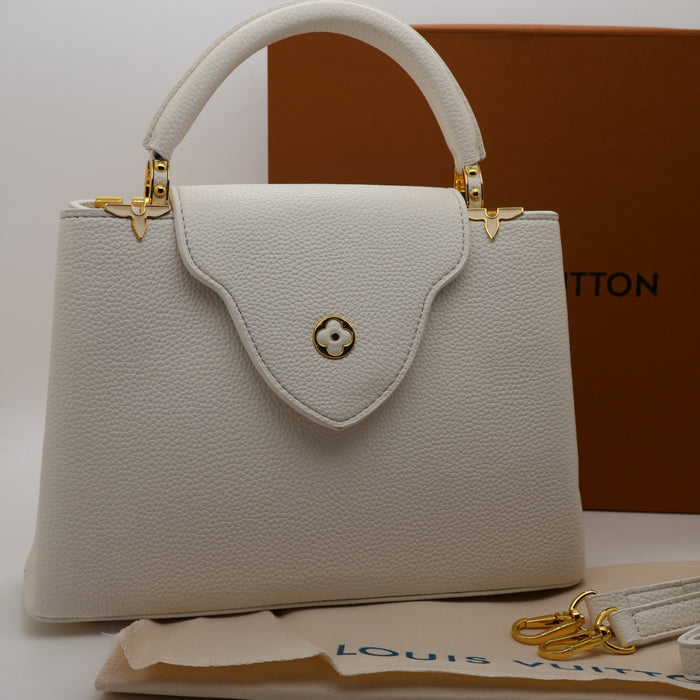 Louis Vuitton Capucines BB Bag – Grained Leather with Gold Hardware