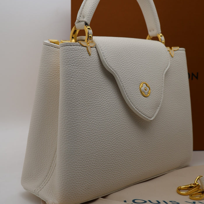 Louis Vuitton Capucines BB Bag – Grained Leather with Gold Hardware