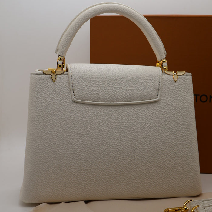 Louis Vuitton Capucines BB Bag – Grained Leather with Gold Hardware