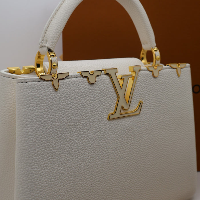 Louis Vuitton Capucines BB Bag – Grained Leather with Gold Hardware