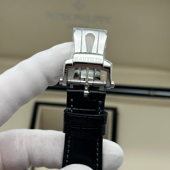 Patek Philippe Nautilus 5712 Moonphase Swiss Super Clone – Black Leather Strap | Automatic Movement