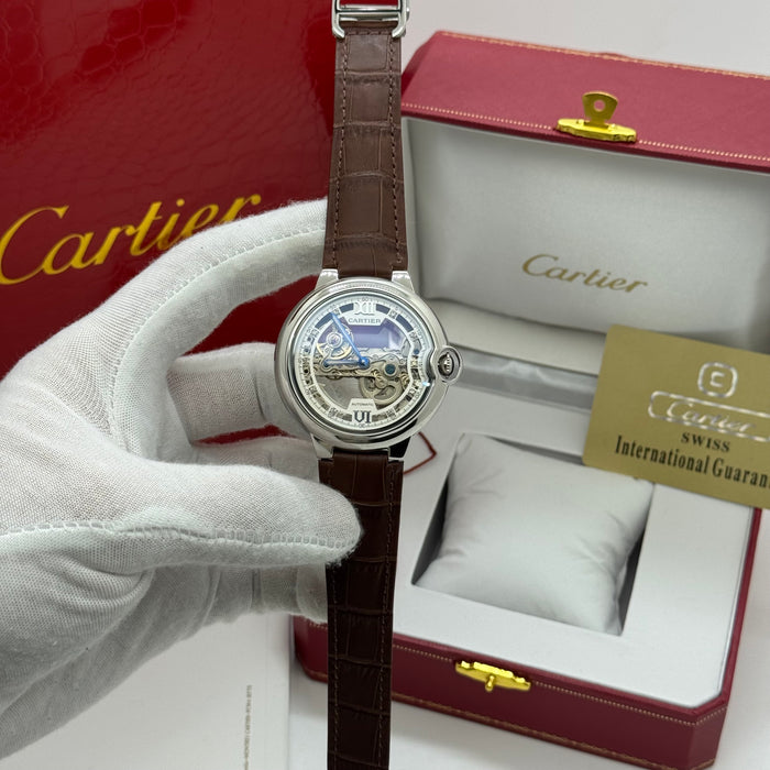 Cartier Skeleton Automatic Watch – Rose Gold Tone | Roman Dial