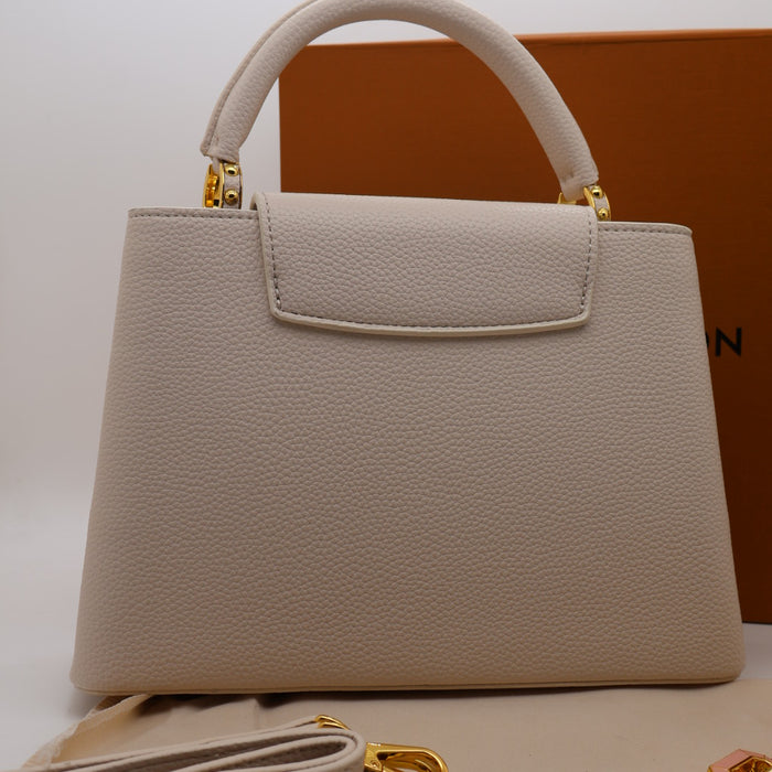 Louis Vuitton Capucines BB Bag – Grained Leather with Ivory LV Logo