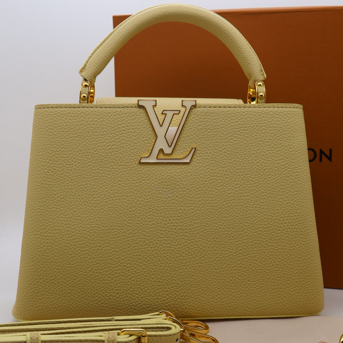Louis Vuitton Capucines BB Bag – Grained Leather with Ivory LV Logo