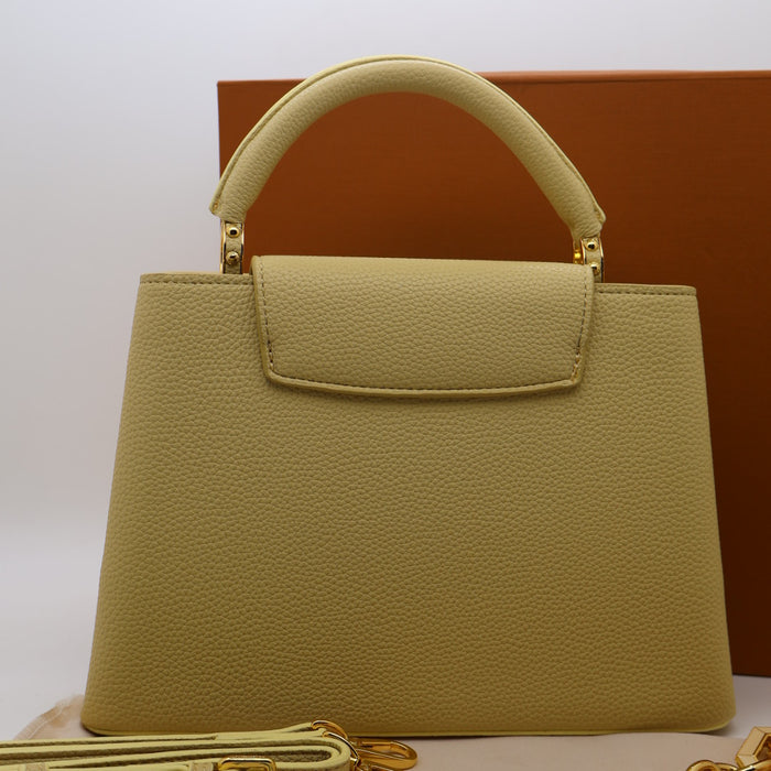 Louis Vuitton Capucines BB Bag – Grained Leather with Ivory LV Logo
