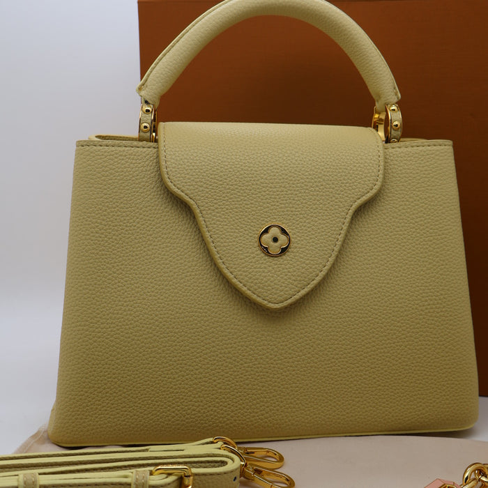 Louis Vuitton Capucines BB Bag – Grained Leather with Ivory LV Logo