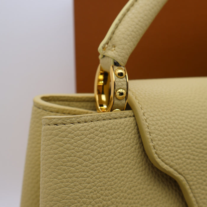 Louis Vuitton Capucines BB Bag – Grained Leather with Ivory LV Logo